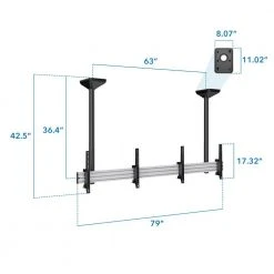 Heavy-Duty Dual TV Ceiling Mount by mount-it! -Electro Gear Shop mount it projector mounts mi 512b 76 1000