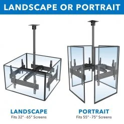 Quad TV Display Ceiling Mount by mount-it! -Electro Gear Shop mount it projector mounts mi 514 1f 1000