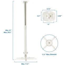 Universal Projector Ceiling Mount by mount-it! 14 Universal Projector Ceiling Mount by mount-it! -Electro Gear Shop mount it projector mounts mi 606l 76 1000