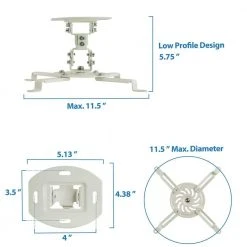 Universal Projector Ceiling Mount by mount-it! 13 Universal Projector Ceiling Mount by mount-it! -Electro Gear Shop mount it projector mounts mi 606s 76 1000