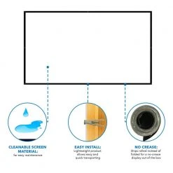 Portable Projector 100 in. Screen for Indoor and Outdoor Projection by mount-it! -Electro Gear Shop mount it projector screens mi 640 4f 1000