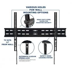 Fixed TV Wall Mount for 37 in. to 70 in. Screens by mount-it! -Electro Gear Shop mount it tv mounts mi 13050xl 1f 1000