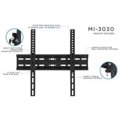 Low Profile TV Wall Mount for Flat Screens Tilt Bracket for 30 in. to 55 in. Screen Size by mount-it! -Electro Gear Shop mount it tv mounts mi 3030 c3 1000