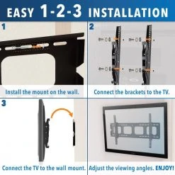 Heavy-Duty Tilting TV Wall Mount for 42 in. to 80 in. Screen Sizes by mount-it! -Electro Gear Shop mount it tv mounts mi 303l 44 1000