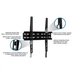 Low Profile Slim TV Wall Mount Fixed TV Bracket for 32 in. to 55 in. Screens by mount-it! 8 Low Profile Slim TV Wall Mount Fixed TV Bracket for 32 in. to 55 in. Screens by mount-it! -Electro Gear Shop mount it tv mounts mi 3050 c3 1000