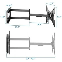 Full Motion TV Wall mount-it! with 40 in. Extension for Screens up to 70 in. 14 Full Motion TV Wall mount-it! with 40 in. Extension for Screens up to 70 in. -Electro Gear Shop mount it tv mounts mi 393 76 1000