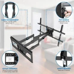 The Beast Heavy-Duty TV Wall mount-it! with Long Extension Arms for 60 in. to 110 in. Screens -Electro Gear Shop mount it tv mounts mi 394 44 1000