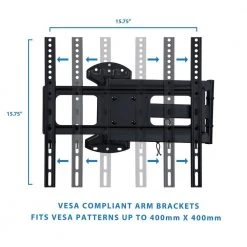 Full Motion TV Wall Mount Arm for 32 in. to 55 in. Screen Size by mount-it! -Electro Gear Shop mount it tv mounts mi 3991xl 44 1000