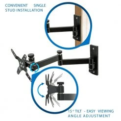 Full Motion TV and Computer Monitor Wall Mount for 19 in. to 32 in. Screens by mount-it! -Electro Gear Shop mount it tv mounts mi 404 4f 1000