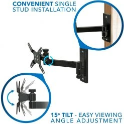 Full Motion TV Wall Mount for Screens Up to 30 in. by mount-it! -Electro Gear Shop mount it tv mounts mi 405 4f 1000