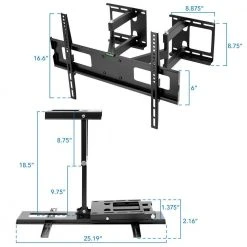 Full Motion Corner TV Mount by mount-it! 13 Full Motion Corner TV Mount by mount-it! -Electro Gear Shop mount it tv mounts mi 485c 76 1000
