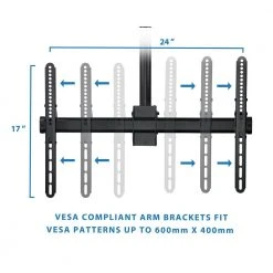 Full Motion Ceiling TV Mount for 32 in. to 75 in. Screen Size by mount-it! 12 Full Motion Ceiling TV Mount for 32 in. to 75 in. Screen Size by mount-it! -Electro Gear Shop mount it tv mounts mi 509b fa 1000