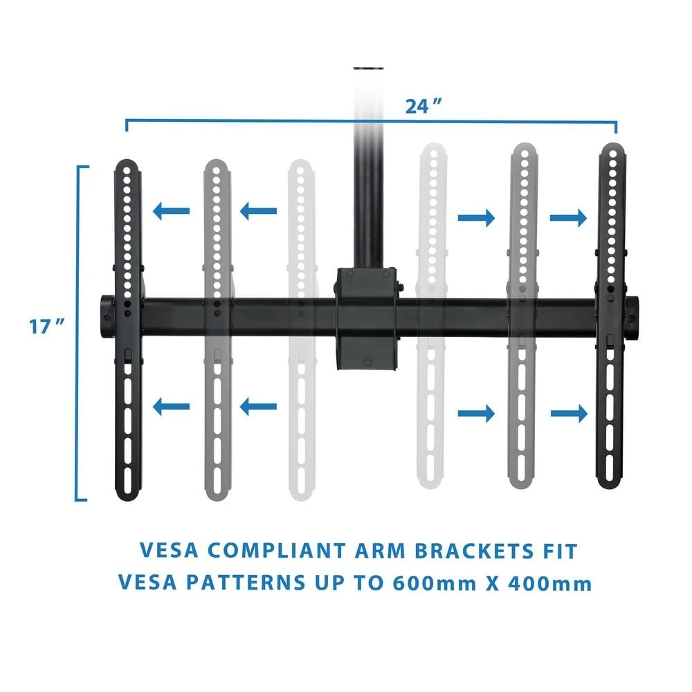 Full Motion Ceiling TV Mount for 32 in. to 75 in. Screen Size by mount-it! 6 Full Motion Ceiling TV Mount for 32 in. to 75 in. Screen Size by mount-it! - Image 6