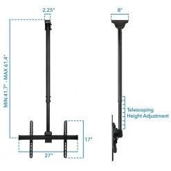 Full Motion Ceiling TV Mount for Screens up to 70 in. by mount-it! -Electro Gear Shop mount it tv mounts mi 509l 76 1000