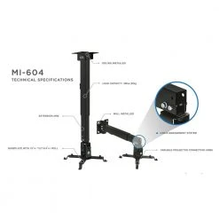 Full Motion Projector Wall and Ceiling Mount by mount-it! 13 Full Motion Projector Wall and Ceiling Mount by mount-it! -Electro Gear Shop mount it tv mounts mi 604 76 1000