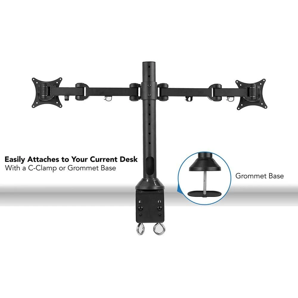 Dual Monitor Desk Mount for 13 in. to 27 in. Screens by mount-it! 3 Dual Monitor Desk Mount for 13 in. to 27 in. Screens by mount-it! - Image 3