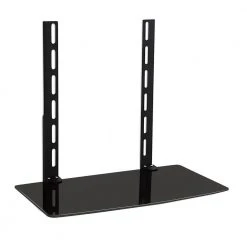 AV Component Shelf for Wall Mounted TV, 1 Tempered Glass Shelves by mount-it!