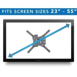 TV Wall Mount and AV Shelf Combo for 23 in. to 55 in. Screens by mount-it! -Electro Gear Shop mount it tv mounts mi 894 44 1000
