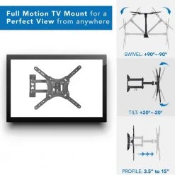 TV Wall Mount and AV Shelf Combo for 23 in. to 55 in. Screens by mount-it! -Electro Gear Shop mount it tv mounts mi 894 4f 1000