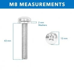 M8 Screws for Samsung TV (8-Piece) by mount-it! -Electro Gear Shop mount it tv mounts mi m8kit 4f 1000