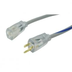 80 ft. 12/3 SJTW Outdoor Heavy-Duty Extension Cord with Power Light Plug in Gray/Navy by Southwire -Electro Gear Shop navy gray southwire general purpose cords 64827601 77 1000