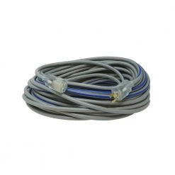 80 ft. 12/3 SJTW Outdoor Heavy-Duty Extension Cord with Power Light Plug in Gray/Navy by Southwire -Electro Gear Shop navy gray southwire general purpose cords 64827601 c3 1000