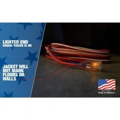 75 ft. 12/3 SJTW Outdoor Heavy-Duty Extension Cord with Power Light Plug by Southwire 9 75 ft. 12/3 SJTW Outdoor Heavy-Duty Extension Cord with Power Light Plug by Southwire -Electro Gear Shop red white blue southwire general purpose cords 65301usa01 1f 1000
