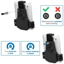 Universal Tablet Stand with Lock for 7.9 in. to 10.5 in. Tablets by mount-it! -Electro Gear Shop silver mount it tablets accessories mi 3785 44 1000