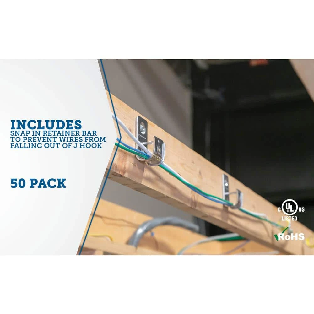 3/4 in. J Hook Cable Support (50-Pack) by Southwire 4 3/4 in. J Hook Cable Support (50-Pack) by Southwire - Image 4