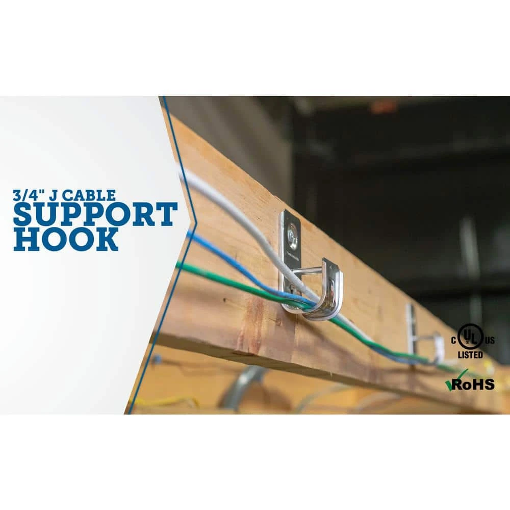 3/4 in. J Hook Cable Support (50-Pack) by Southwire 2 3/4 in. J Hook Cable Support (50-Pack) by Southwire - Image 2
