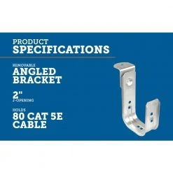 2 in. J Hook Cable Angle Bracket Support (50-Pack) by Southwire -Electro Gear Shop southwire accessories jhk 32 ab 44 1000