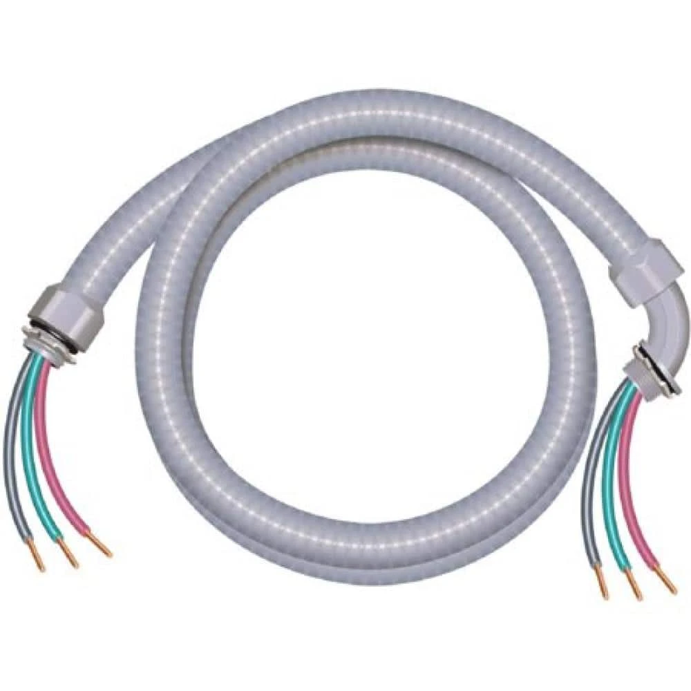 3/4 in. x 6 ft. 8/2 Ultra-Whip Liquidtight Flexible Non-Metallic PVC Conduit Cable Whip by Southwire 1 3/4 in. x 6 ft. 8/2 Ultra-Whip Liquidtight Flexible Non-Metallic PVC Conduit Cable Whip by Southwire