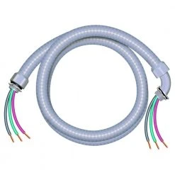 1/2 in. x 6 ft. 10/3 Ultra-Whip Liquidtight Flexible Non-Metallic PVC Conduit Cable Whip by Southwire