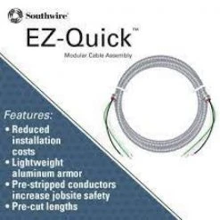 8 ft., 12/2 Solid CU MC (Metal Clad) Armorlite Modular Assembly Quick Cable Whip by Southwire -Electro Gear Shop southwire armored cables 56482114 1f 1000