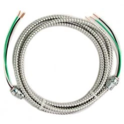 12 ft., 12/2 Solid CU MC (Metal Clad) Armorlite Modular Assembly Quick Cable Whip by Southwire