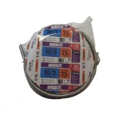 10/3 x 25 ft. Solid CU MC (Metal Clad) Armorlite Cable by Southwire