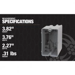 Smart Box 1-Gang 22.5/c Adjustable Depth Device Box by Southwire 9 Smart Box 1-Gang 22.5/c Adjustable Depth Device Box by Southwire -Electro Gear Shop southwire boxes brackets msb22 44 1000