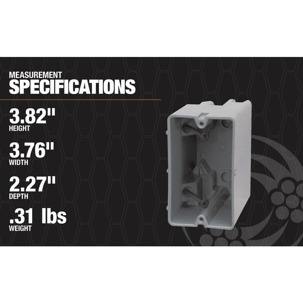 Smart Box 1-Gang 22.5/c Adjustable Depth Device Box by Southwire 5 Smart Box 1-Gang 22.5/c Adjustable Depth Device Box by Southwire - Image 5