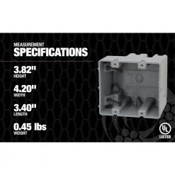 Smart Box 2-Gang Adjustable Depth Device Box by Southwire -Electro Gear Shop southwire boxes brackets msb2g 76 1000