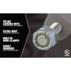 Smart Box Adjustable Depth 75 lbs. Light Fixture Support/50 lbs. Ceiling Fan Support by Southwire 11 Smart Box Adjustable Depth 75 lbs. Light Fixture Support/50 lbs. Ceiling Fan Support by Southwire -Electro Gear Shop southwire boxes brackets msbfan 1d 1000