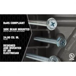 Smart Box Adjustable Depth 75 lbs. Light Fixture Support/50 lbs. Ceiling Fan Support by Southwire 12 Smart Box Adjustable Depth 75 lbs. Light Fixture Support/50 lbs. Ceiling Fan Support by Southwire -Electro Gear Shop southwire boxes brackets msbfan 66 1000