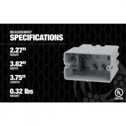 Smart Box 1-Gang Horizontal Adjustable Depth Device Box by Southwire -Electro Gear Shop southwire boxes brackets msbhz 77 1000