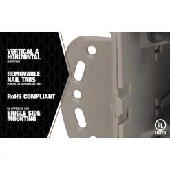 Smart Box 1-Gang Multi-Mount Adjustable Depth Device Box by Southwire -Electro Gear Shop southwire boxes brackets msbmmt1g 66 1000