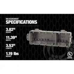 Smart Box 6-Gang Multi-Mount Adjustable Depth Device Box by Southwire -Electro Gear Shop southwire boxes brackets msbmmt6g c3 1000