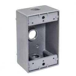 3/4 in. Weatherproof 3-Hole Single Gang Box by Southwire