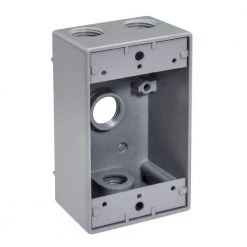 1/2 in. Weatherproof 4-Hole Single Gang Box (25-Pack) by Southwire