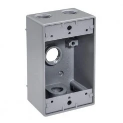 3/4 in. Weatherproof 4-Hole Single Gang Box (25-Pack) by Southwire