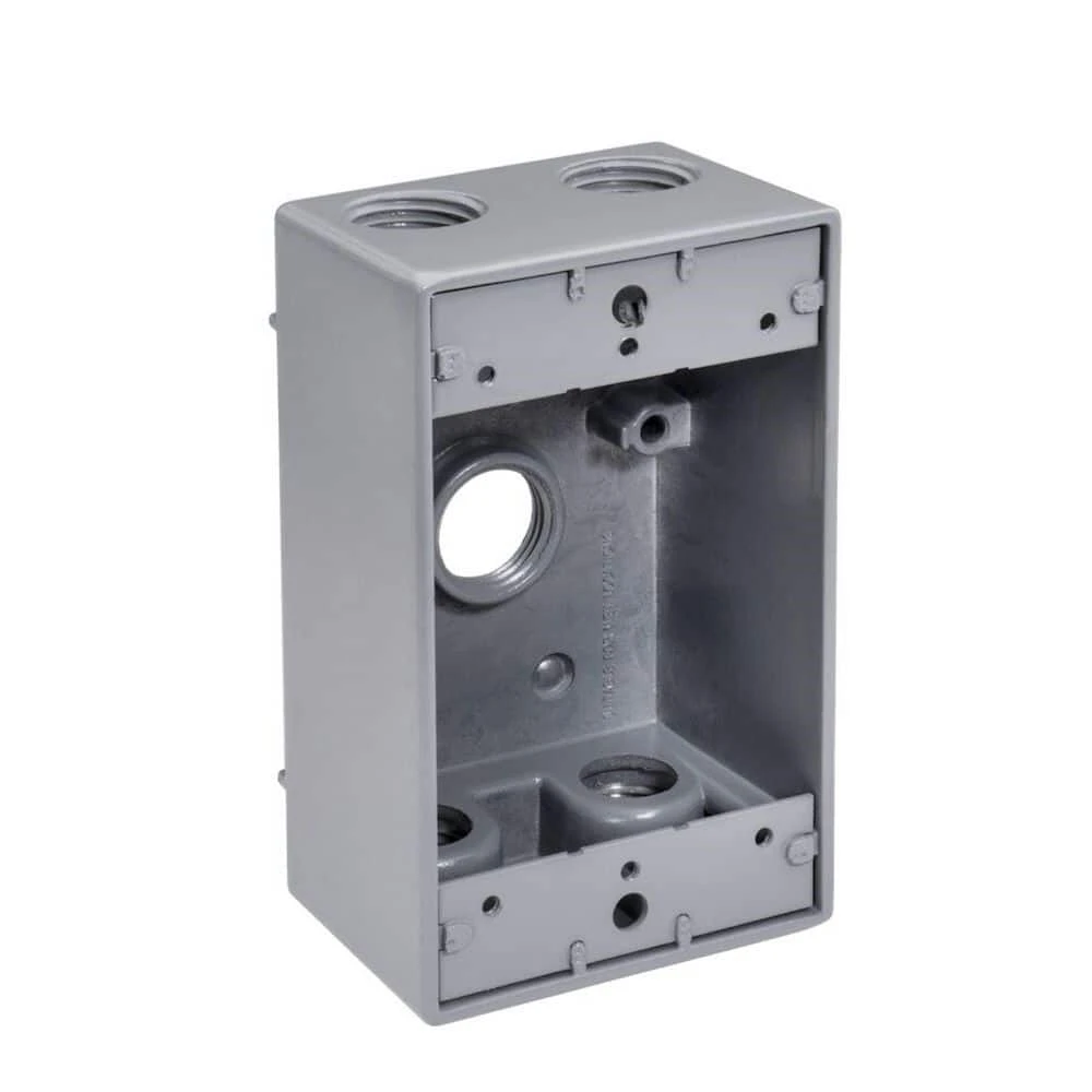 3/4 in. Weatherproof 5-Hole Single Gang Electrical Box (25-Pack) by Southwire 1 3/4 in. Weatherproof 5-Hole Single Gang Electrical Box (25-Pack) by Southwire