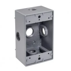 3/4 in. Weatherproof 5-Hole Single Gang Electrical Box (25-Pack) by Southwire