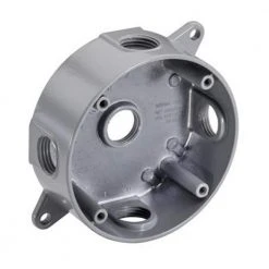 1/2 in. Weatherproof 5-Hole 4 in. Round Box (25-Pack) by Southwire